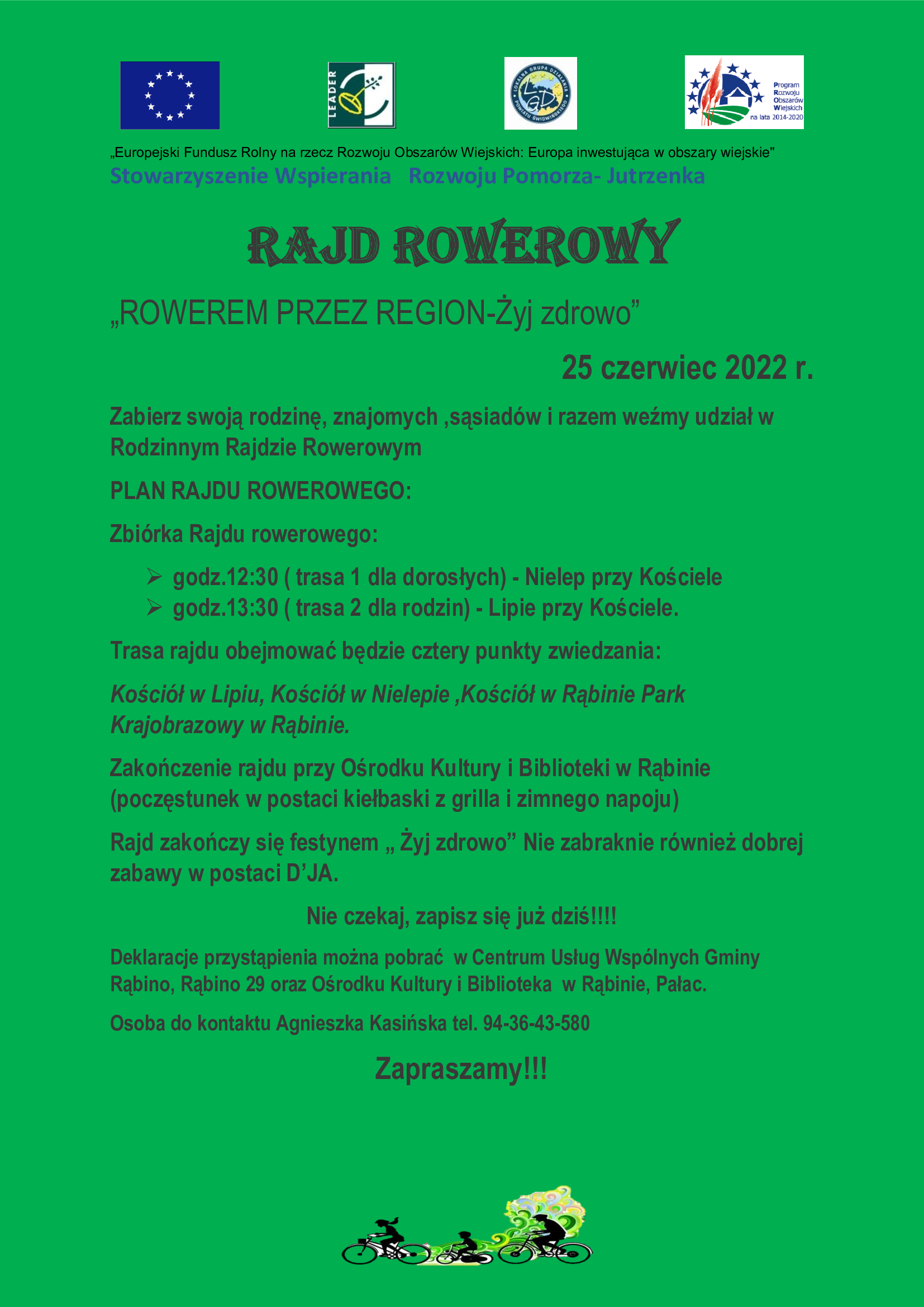Plakat Rajd Rowerowy