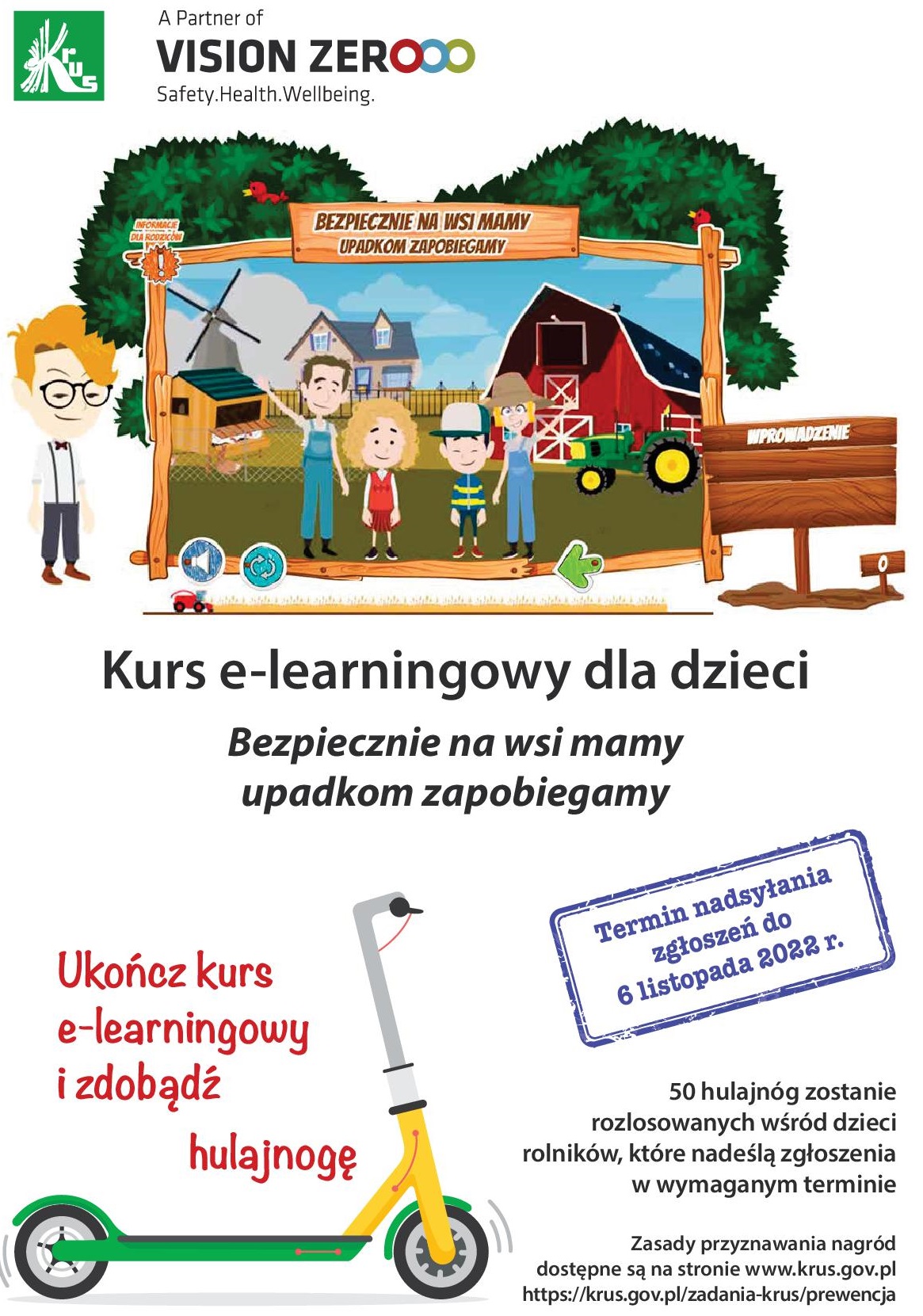 Plakat kursu e learning 2022